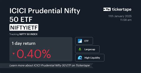 icinif|ICICI Prudential Nifty 50 ETF .
